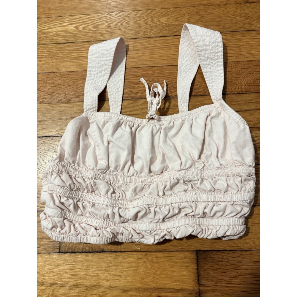 Aritzia Sunday Best Size XS Martine Poplin Crop Tank Top Light Pink